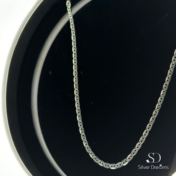 Corrente Piastrine 3 mm e 70 cm em Prata 925