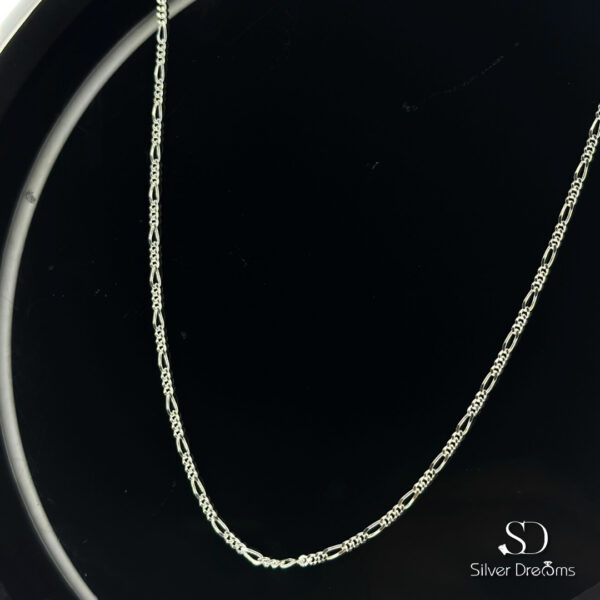 Corrente 3x1 de 2 mm e 70 cm em Prata 925