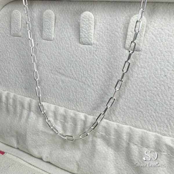 Corrente Cartier Oval 3 mm e 60 cm em Prata 925