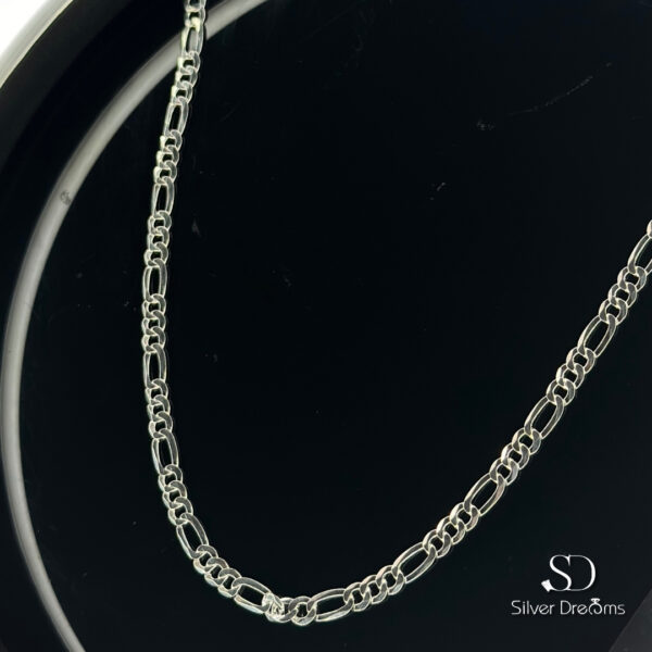 Corrente 3×1 de 4 mm e 70 cm em Prata 925