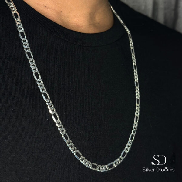 Corrente 3×1 de 6 mm e 70 cm em Prata 925