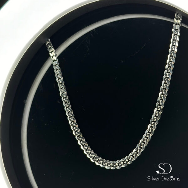 Corrente Grumet 4 mm e 70 cm em Prata 925