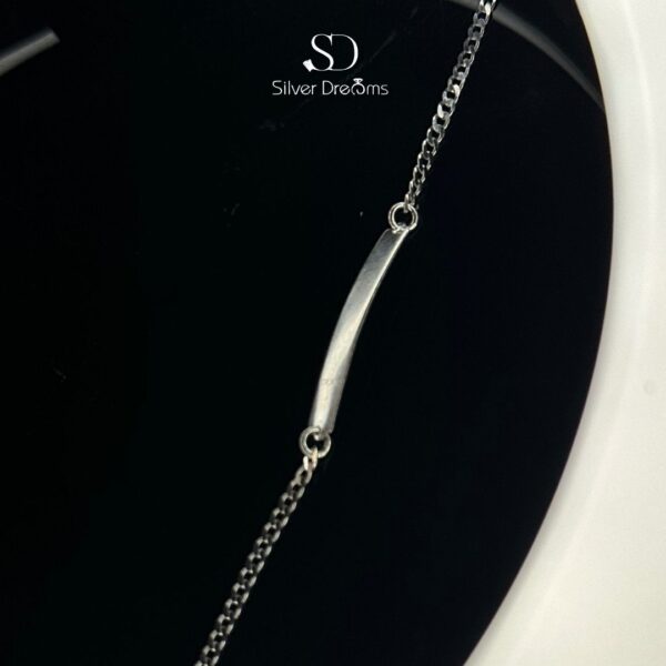 Pulseira Infantil Elo Grumet Chapinha Personalizável 2 mm em Prata 925