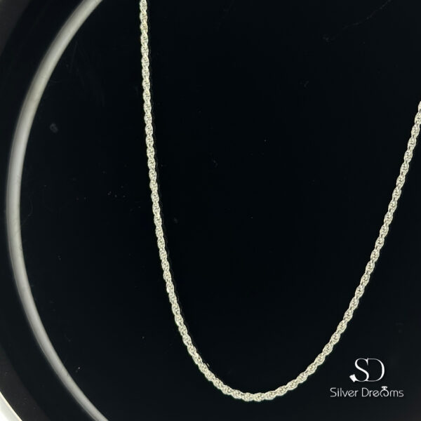 Corrente Cordão Baiano 1.50 mm e 45 cm em Prata 925