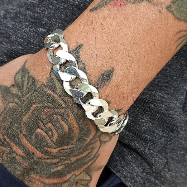 Pulseira Masculina Elo Grumet 13.5 mm em Prata 925