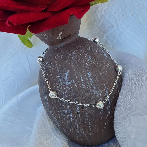 Pulseira Feminina Bolinha 2 mm em Prata 925