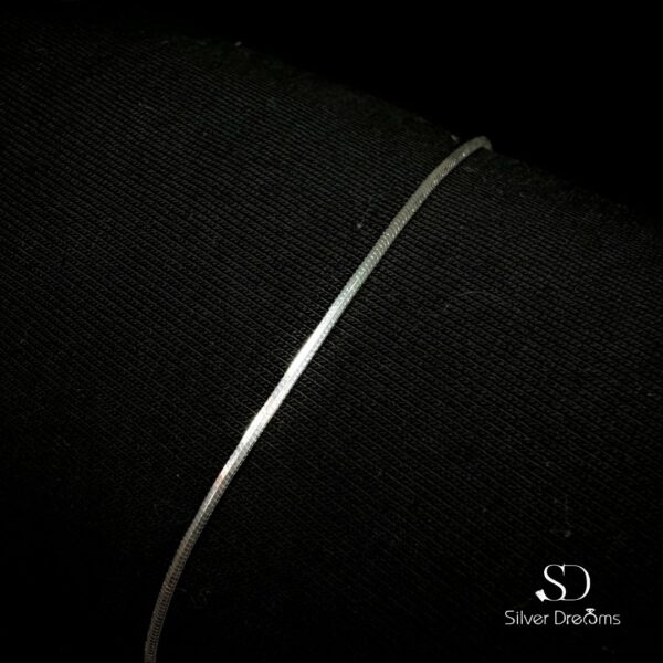 Pulseira Feminina Fio Liso 1 mm em Prata 925