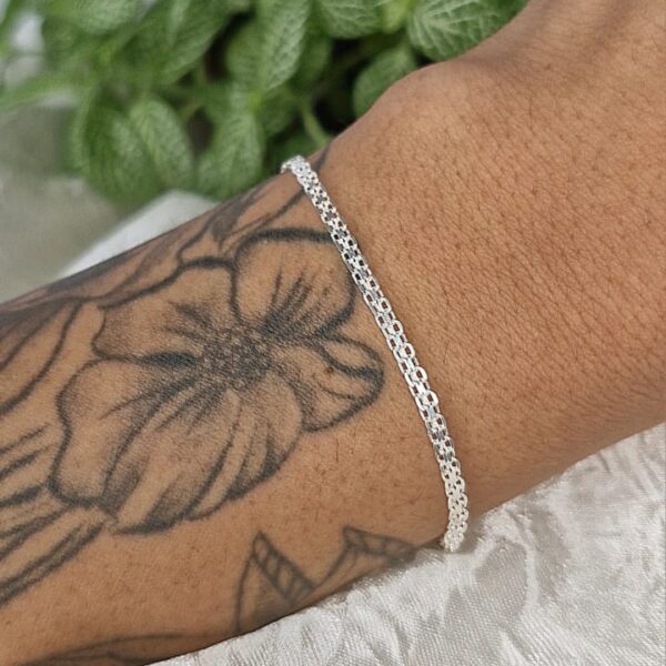 Pulseira Esteira 2.5 mm em Prata 925