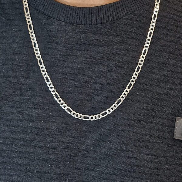 Corrente 3×1 de 5 mm e 60 cm em Prata 925