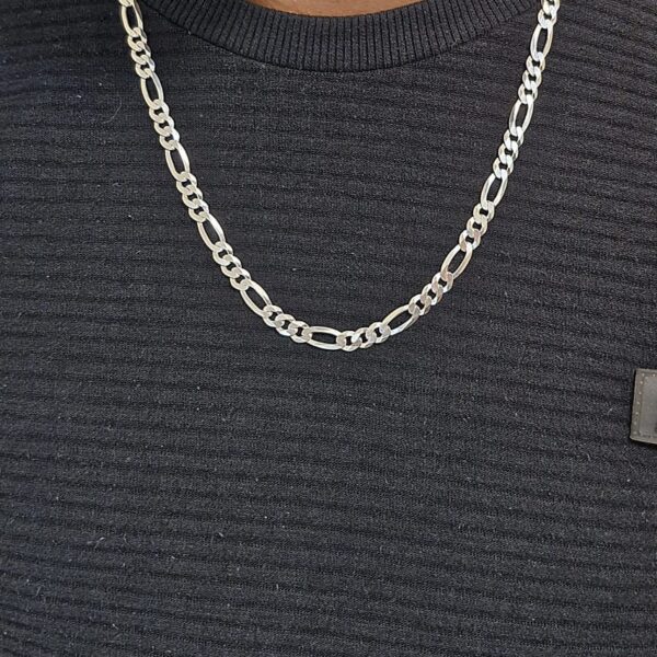 Corrente 3x1 de 6 mm e 60 cm em Prata 925