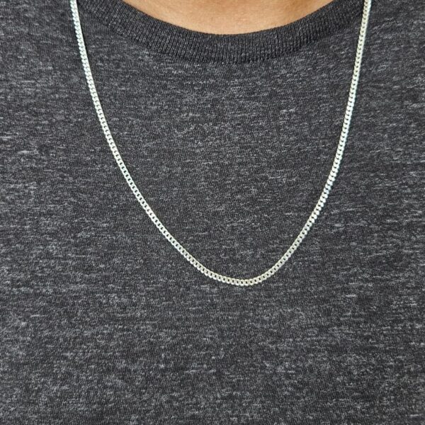 Corrente Grumet 2.5 mm e 60 cm em Prata 925