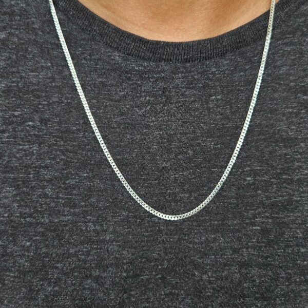 Corrente Grumet 3 mm e 60 cm em Prata 925
