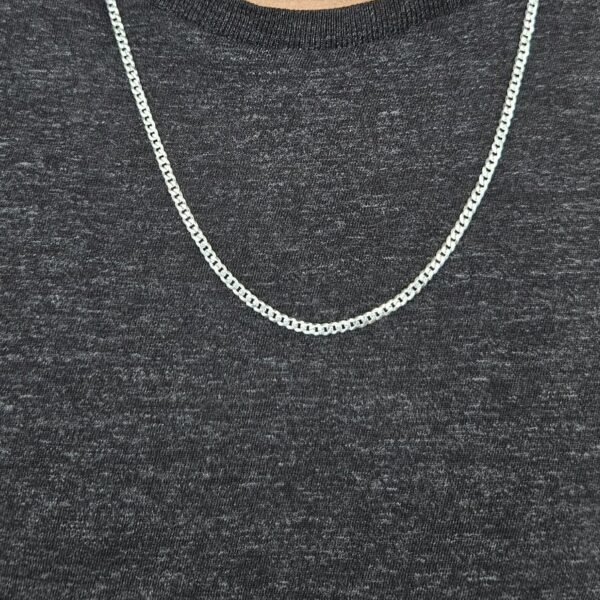 Corrente Grumet 3.5 mm e 60 cm em Prata 925