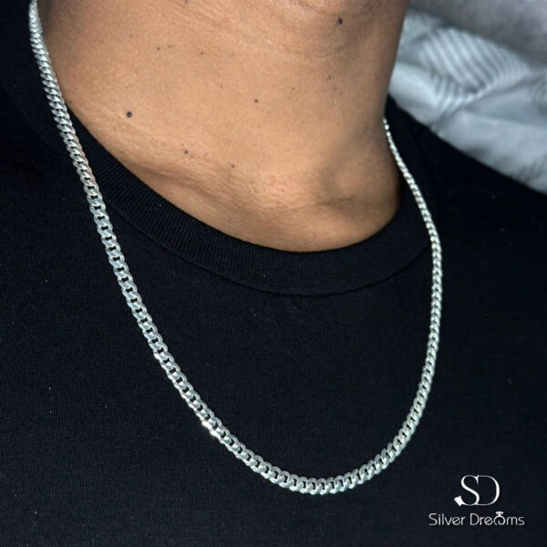Corrente Grumet 4.5 mm e 60 cm em Prata 925