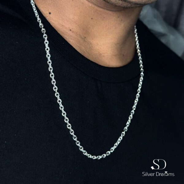 Corrente Cartier Redonda 4 mm e 60 cm em Prata 925