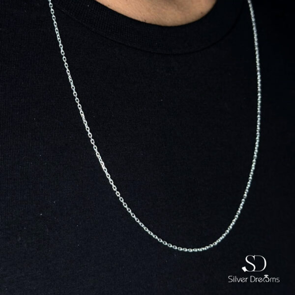 Corrente Cartier Redonda 1.5 mm e 70 cm em Prata 925