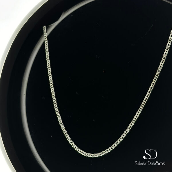 Corrente Elo Duplo 2 mm e 70 cm em Prata 925