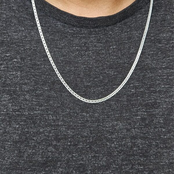 Corrente Elo Duplo 3 mm e 60 cm em Prata 925