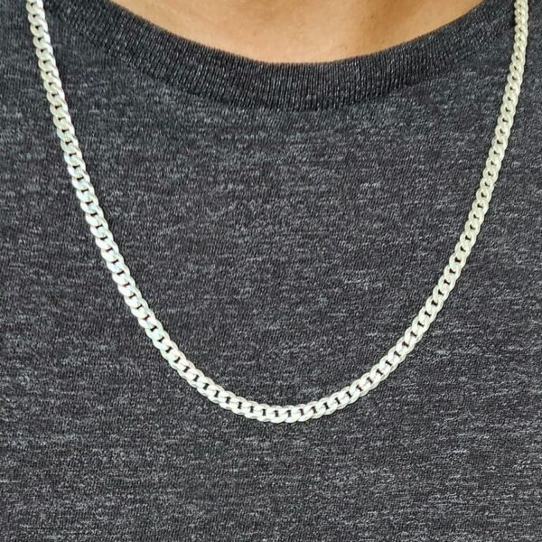 Corrente Grumet 5.5 mm e 60 cm em Prata 925