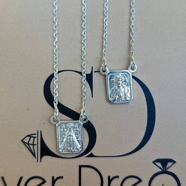 Escapulário de Nossa Senhora Aparecida em Prata 925